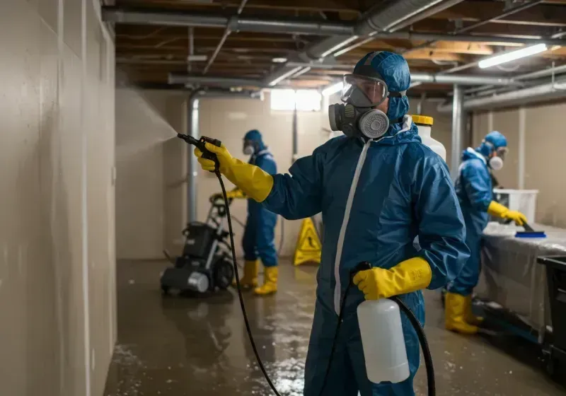 Basement Sanitization and Antimicrobial Treatment process in Bloomfield, IN